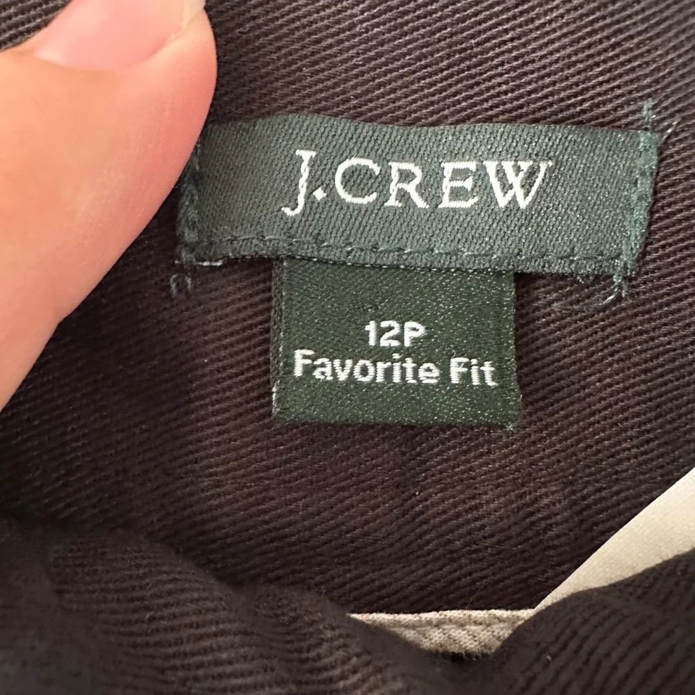 J. Crew Favorite Fit Black Wide Leg Linen Blend Trousers |‎ Size 12P
